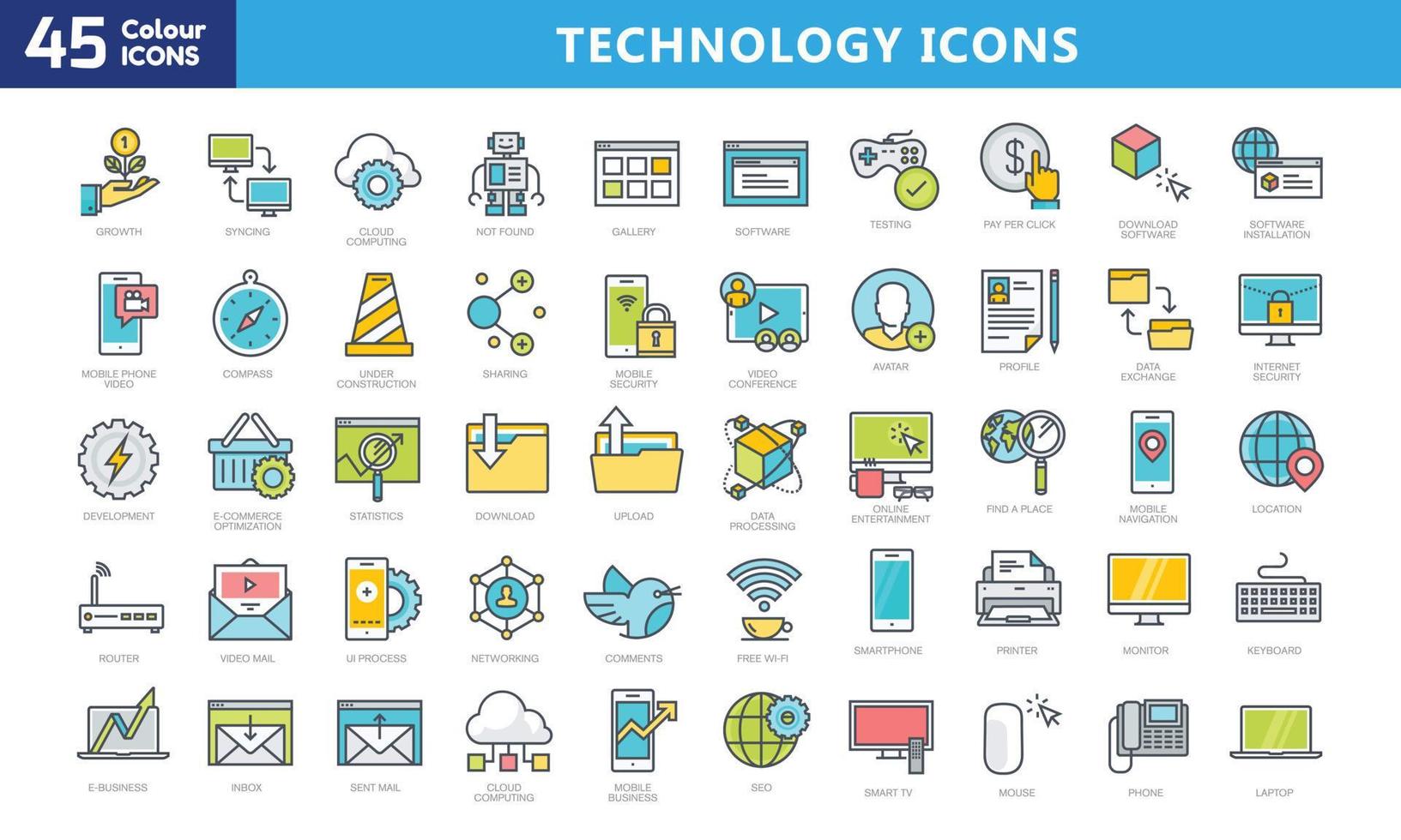 Icons for mobile and web. High quality pictograms. Linear icons set of business, medical, UI and UX, media, money, travel, etc. vector