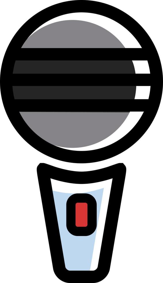 Microphone for recording voices, songs, interviews. vector
