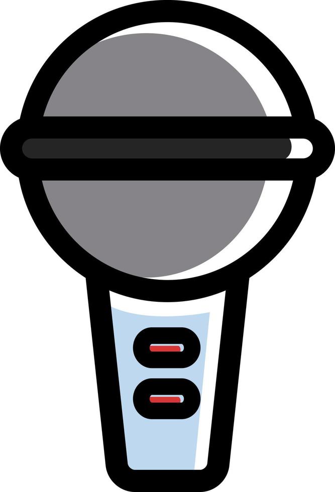 Microphone for recording voices, songs, interviews. vector