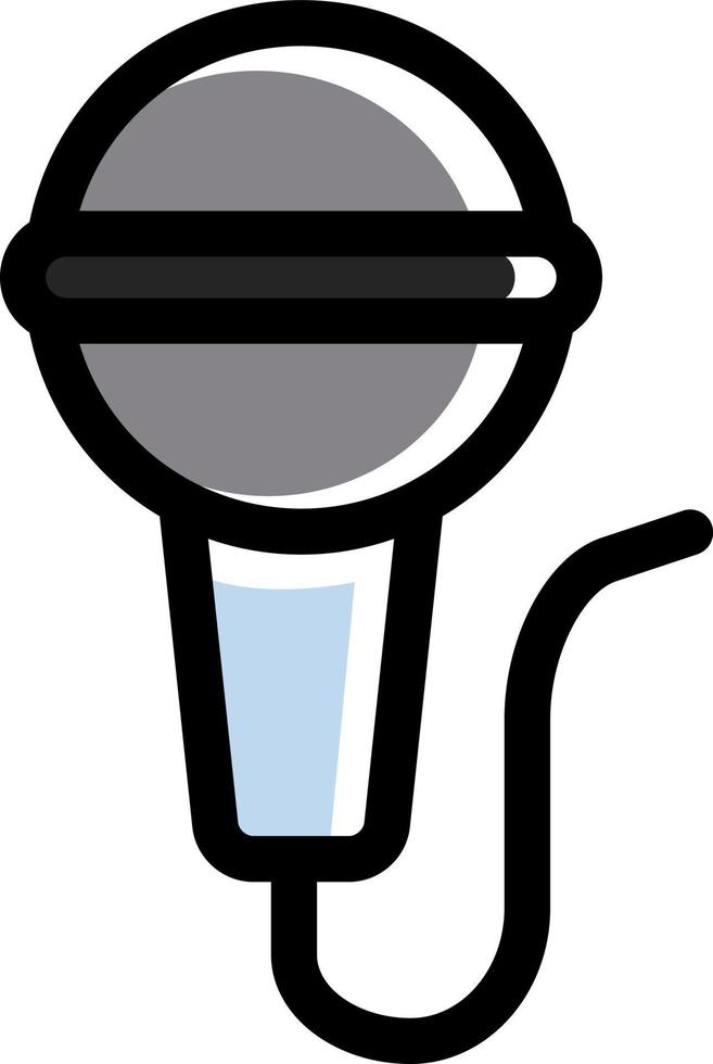 Microphone for recording voices, songs, interviews. vector