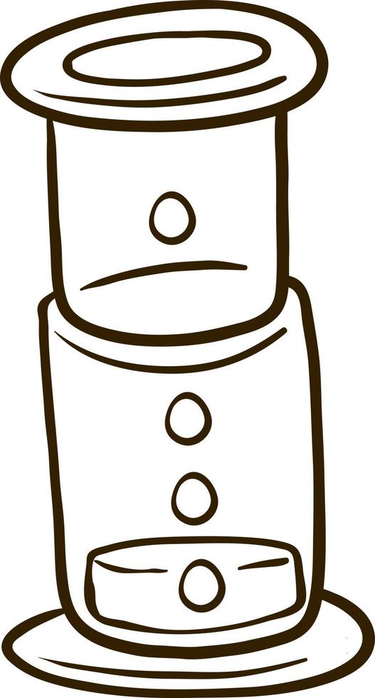 Teapot hand drawn line icon. vector