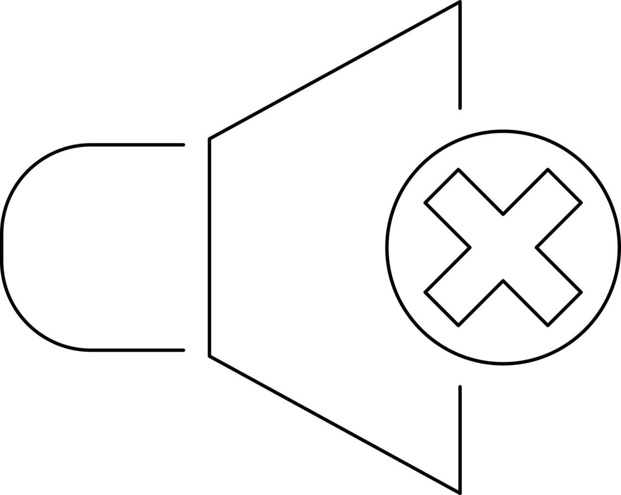 No speaking loudly is forbidden web icon drawn with a line. vector