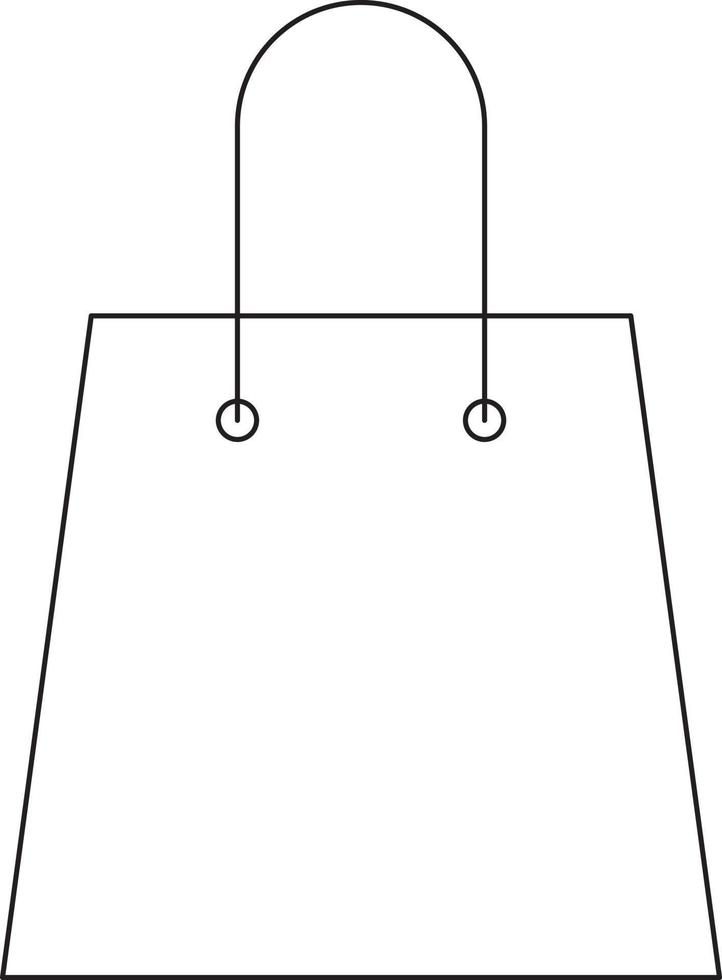 Bag web icon drawn with a line. vector