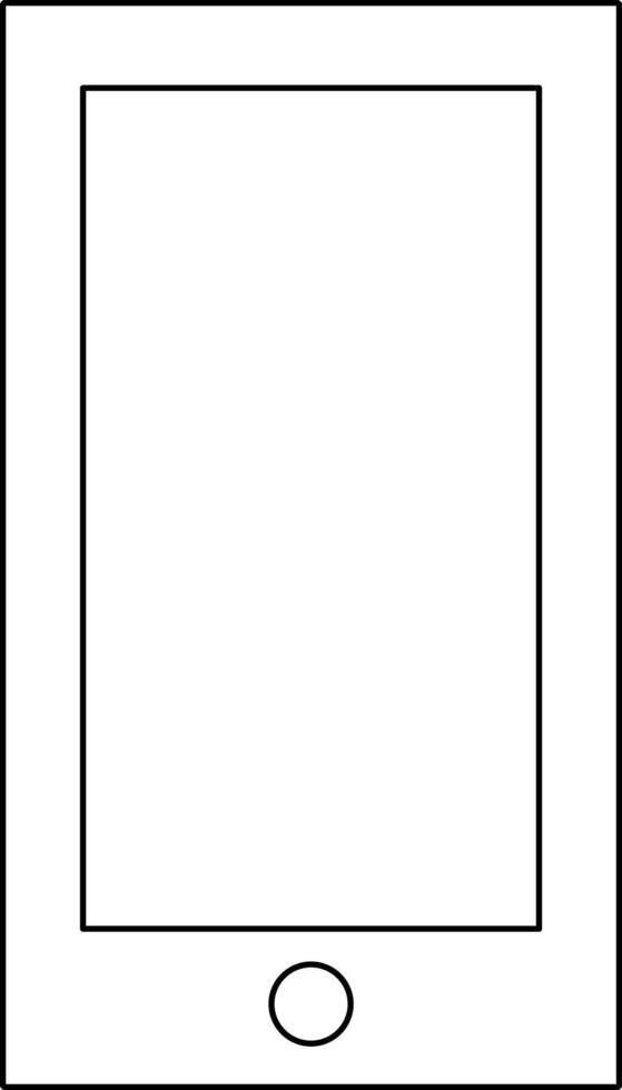 icono de teléfono móvil web dibujado con una línea. vector