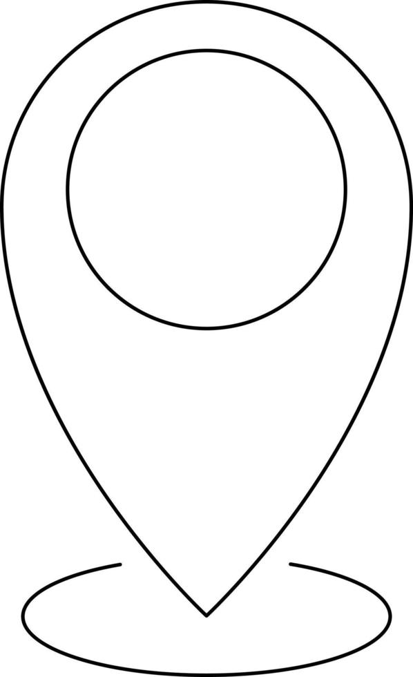 Road search web icon drawn with line. vector