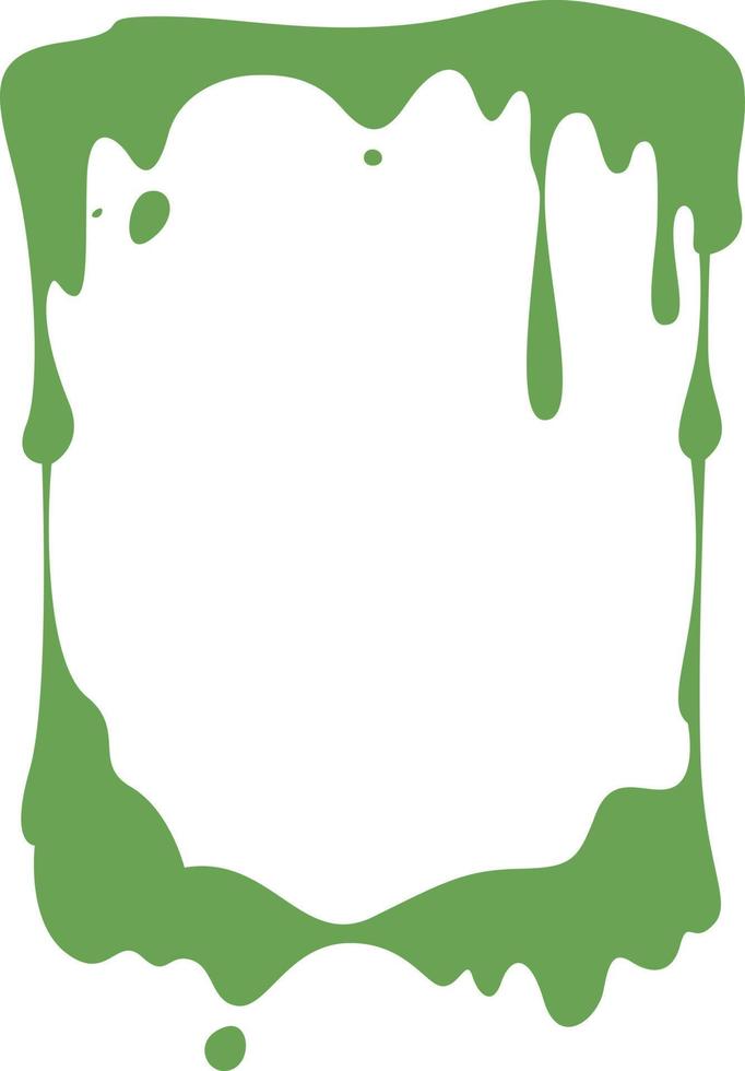 Slime frame decoration for Halloween. vector