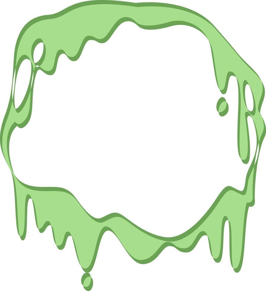 Slime frame decoration for Halloween. vector