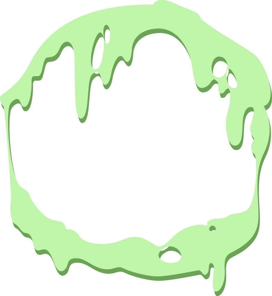 Slime frame decoration for Halloween. vector