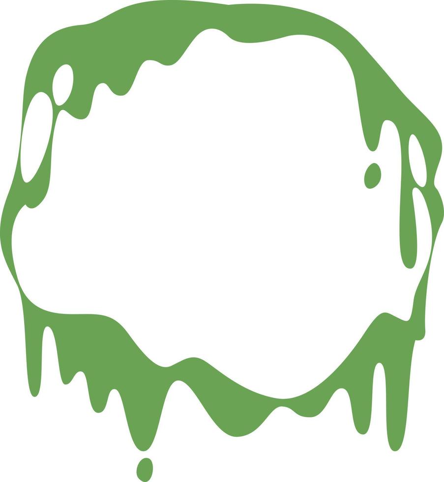 Slime frame decoration for Halloween. vector