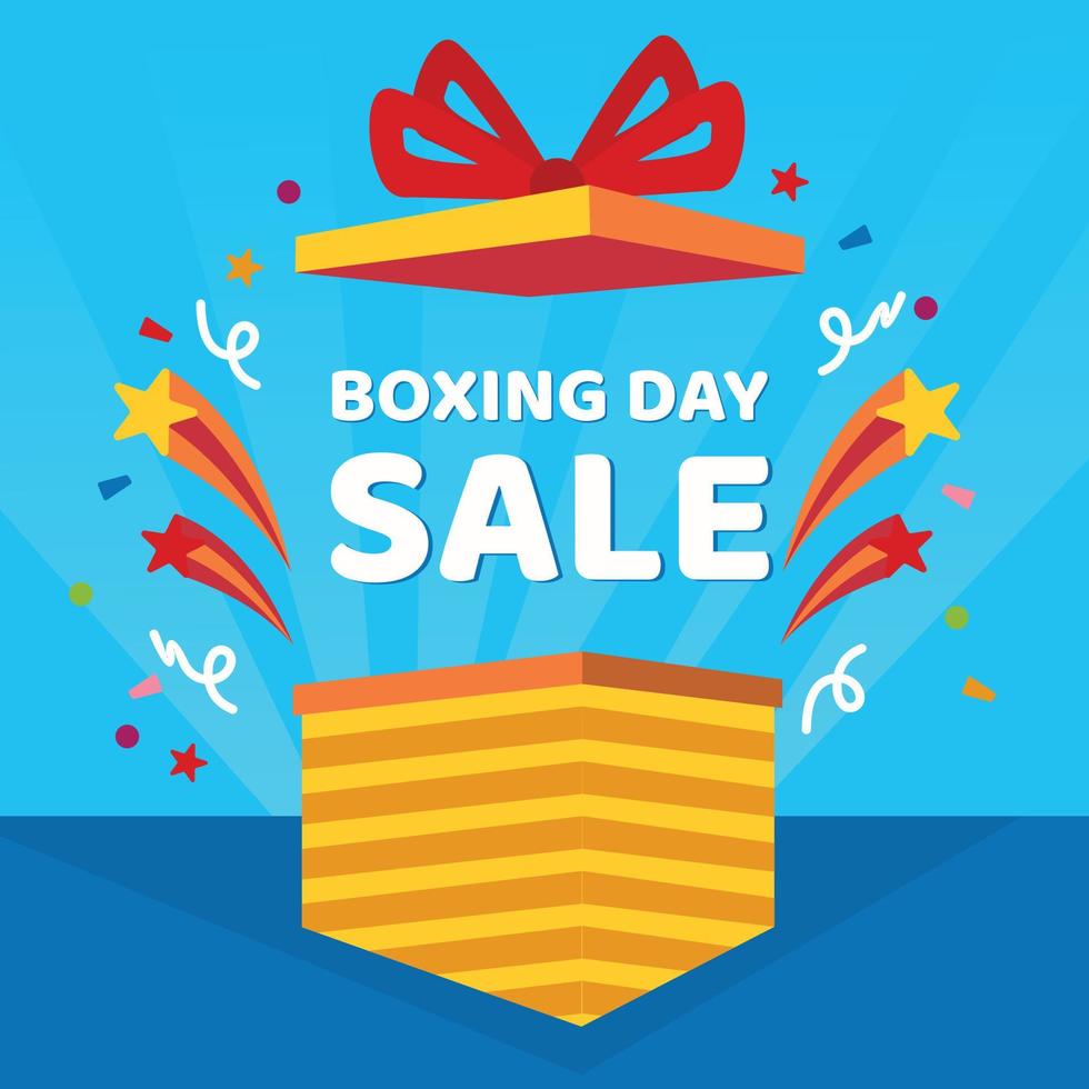 Flat design boxing day sale template Vector