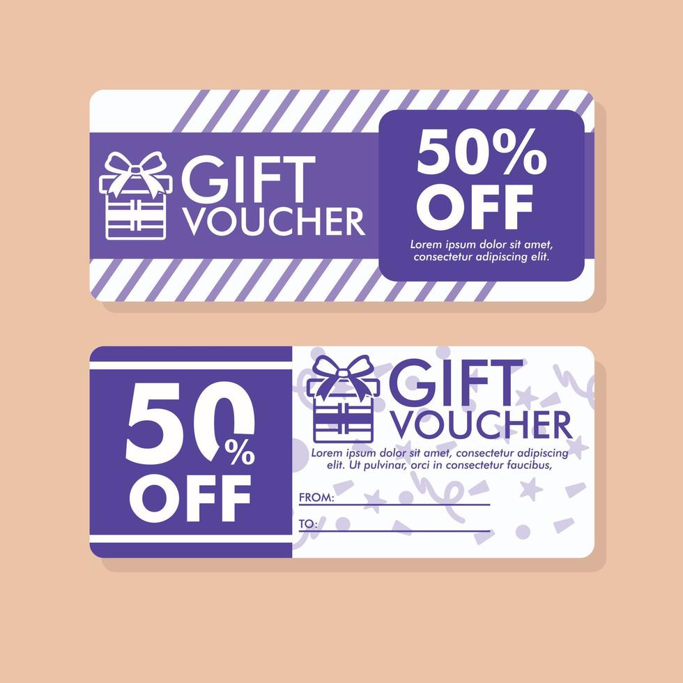 Gift voucher banner template Vector