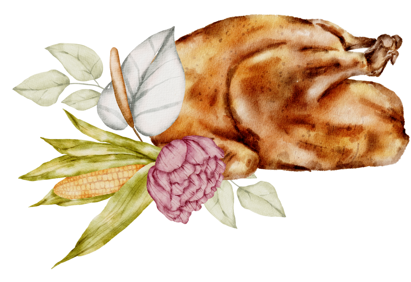 Thanksgiving hösten akvarell clipart png