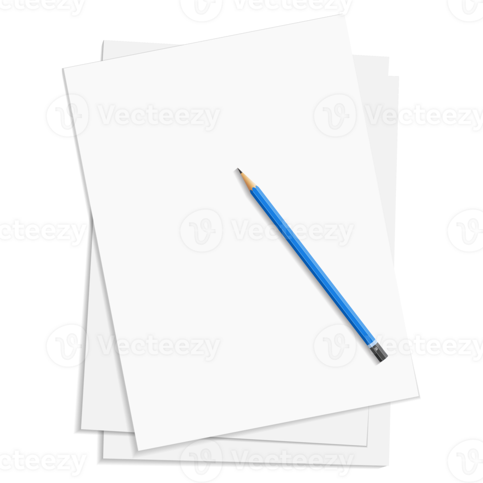 Paper and pencil png