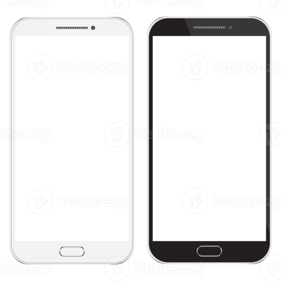 Smartphones. Smartphones black and white. Smartphone isolated. png