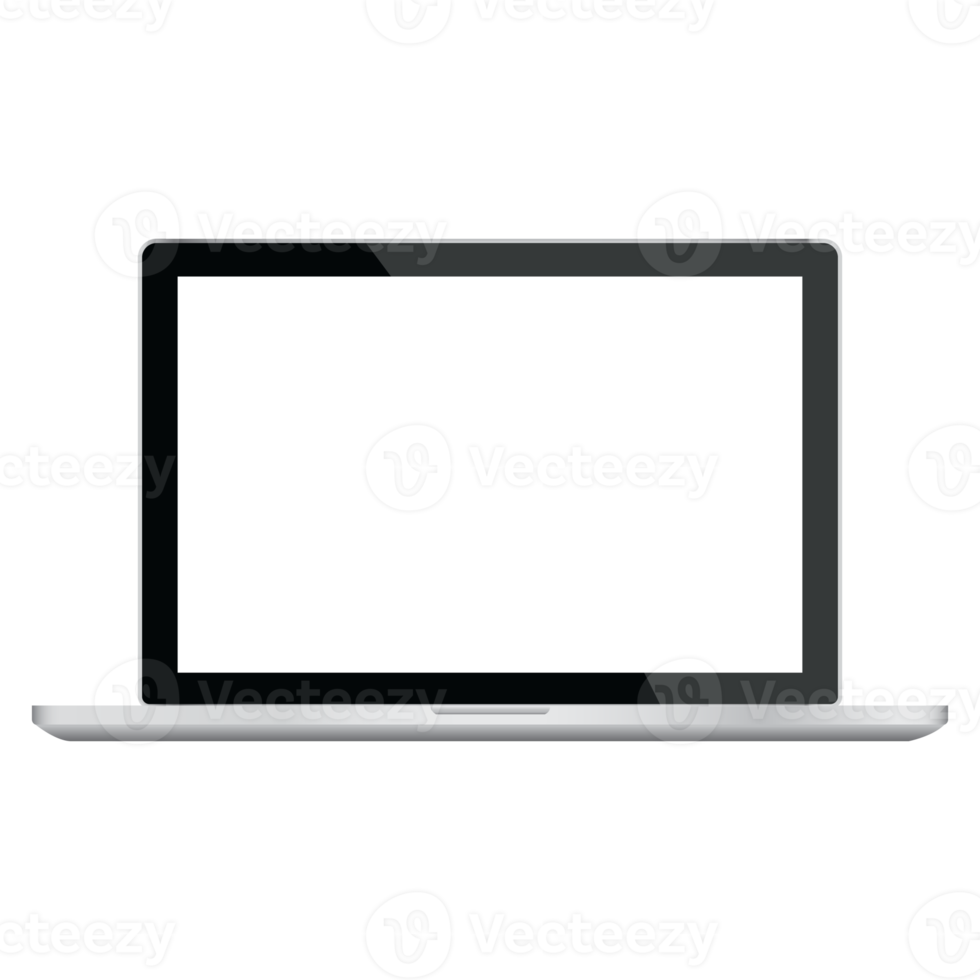 Modern glossy laptop isolated. png