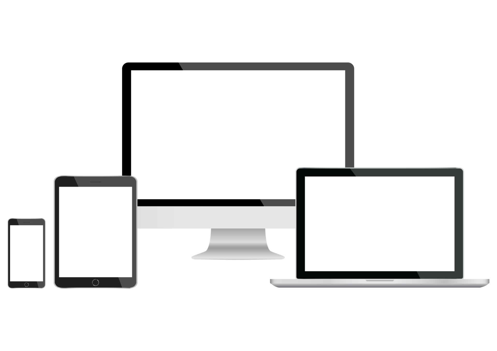 Mockup gadget and device. smartphones. tablets, laptops and computer