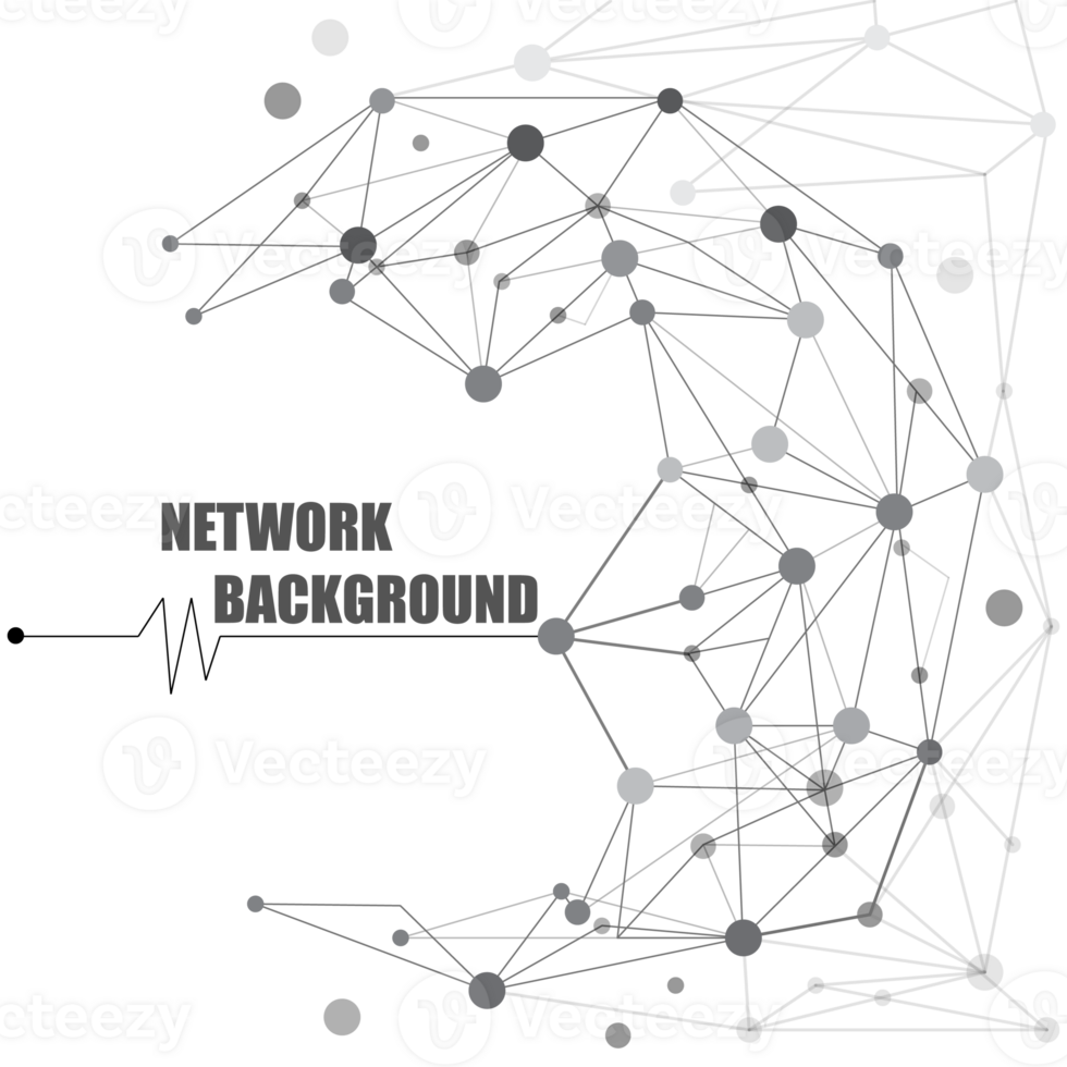 sfondo della rete di tecnologia di progettazione. concetto di connessione png