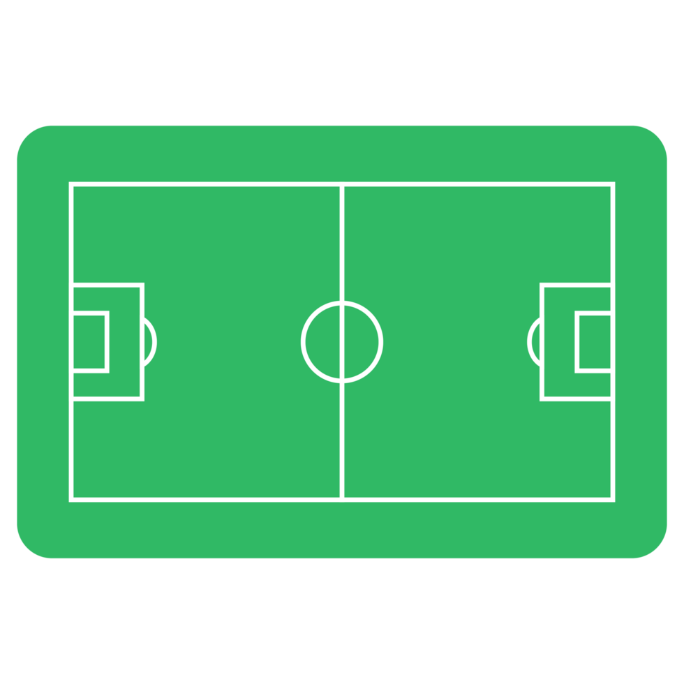 campo de futebol, campo de futebol ou campo de futebol em design plano png