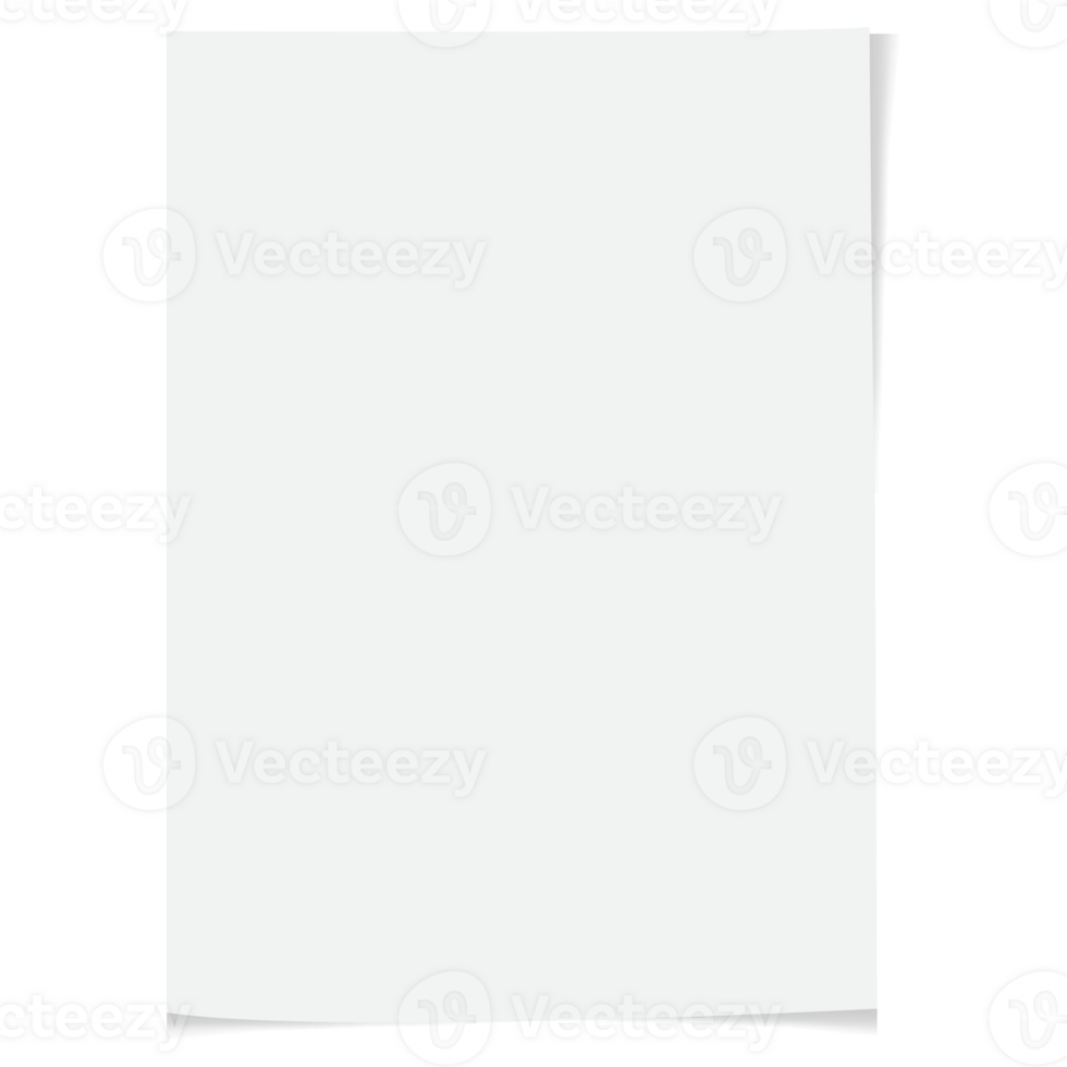 White sheet of paper. png