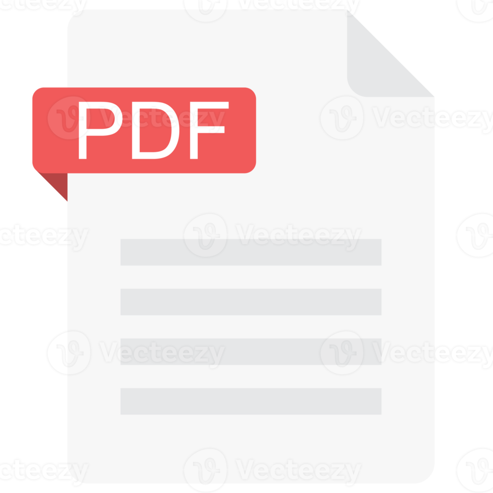 PDF file icon. Flat design graphic png