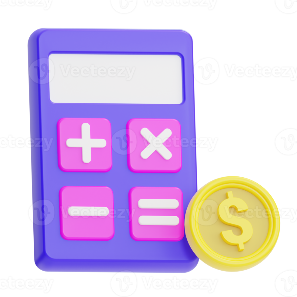 calculator illustration 3d png
