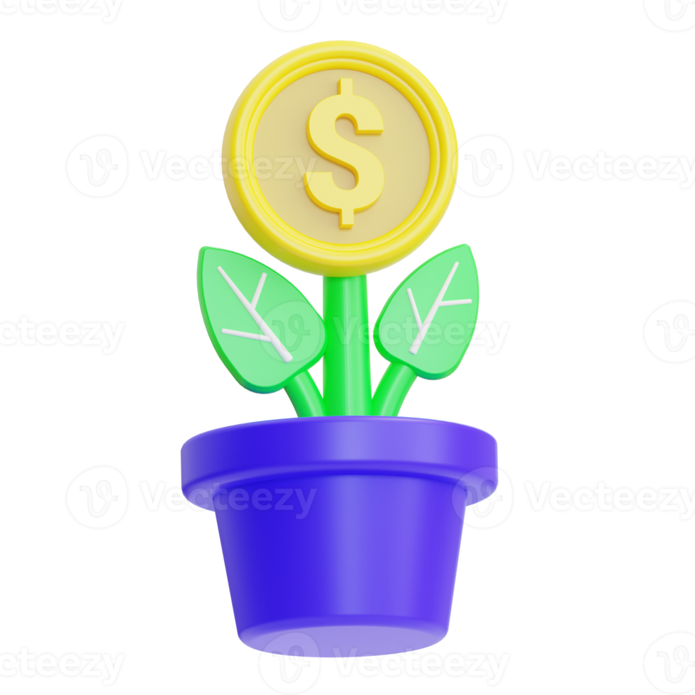 growth illustration 3d png