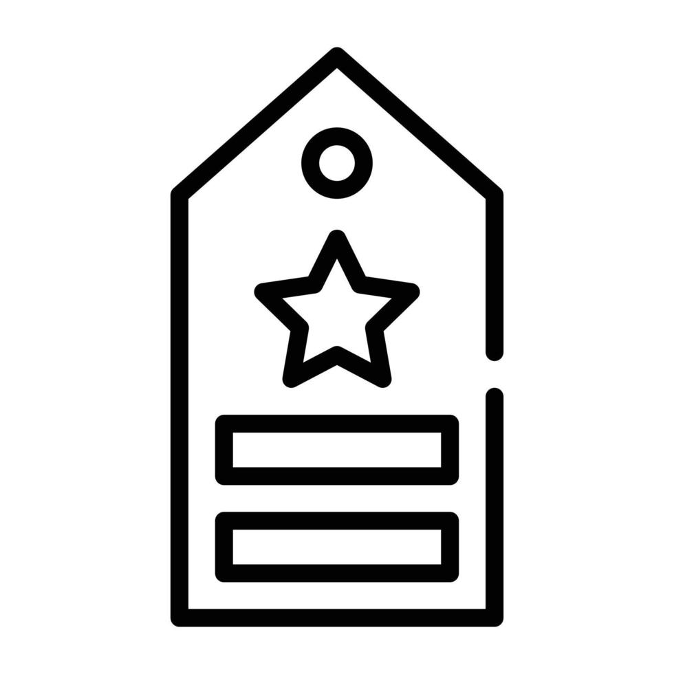 A military badge line icon design vector