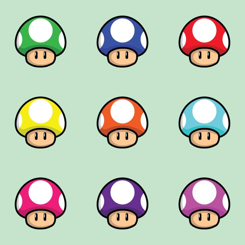 seta de super mario vector