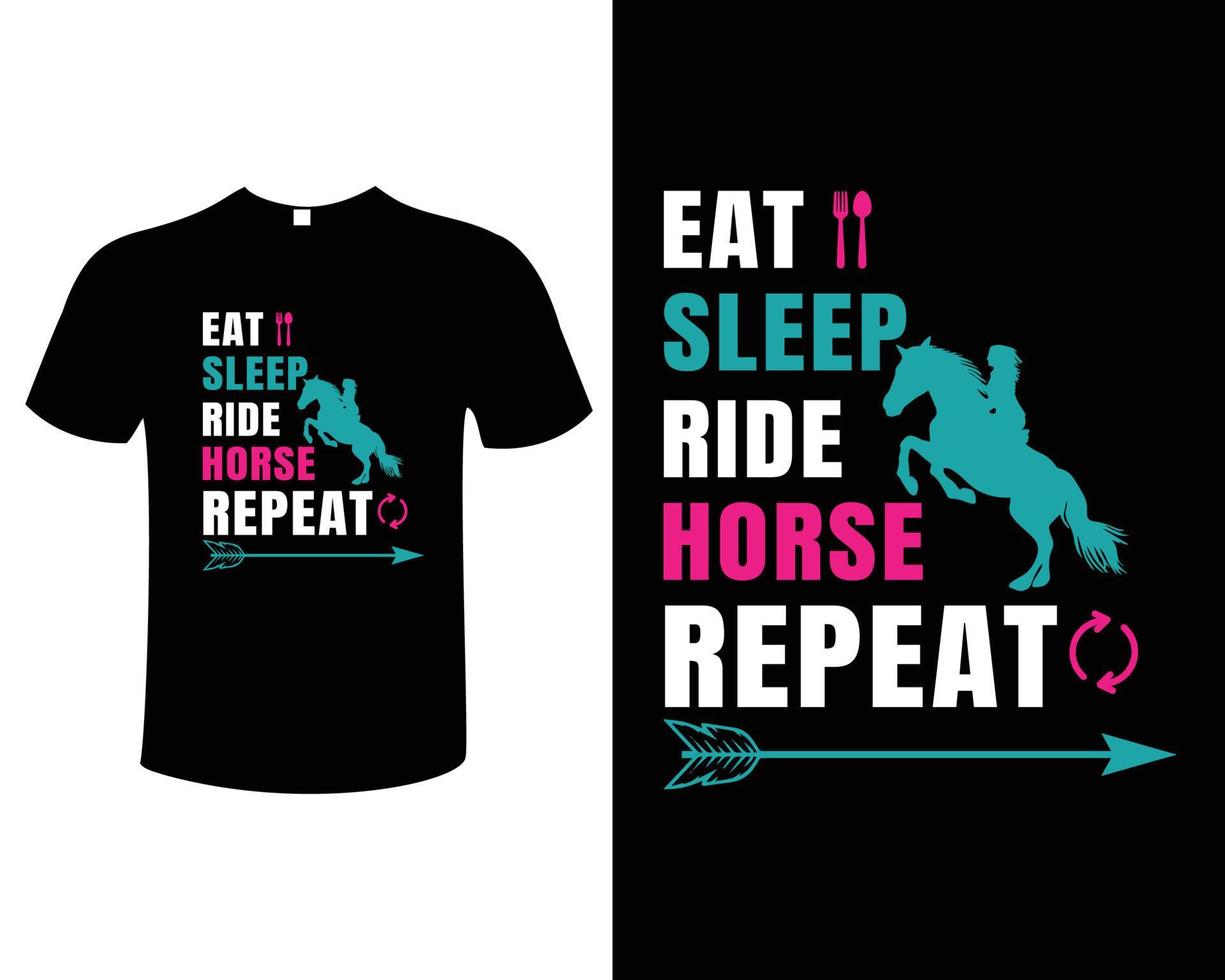 Horse T-Shirt Design Vector Template