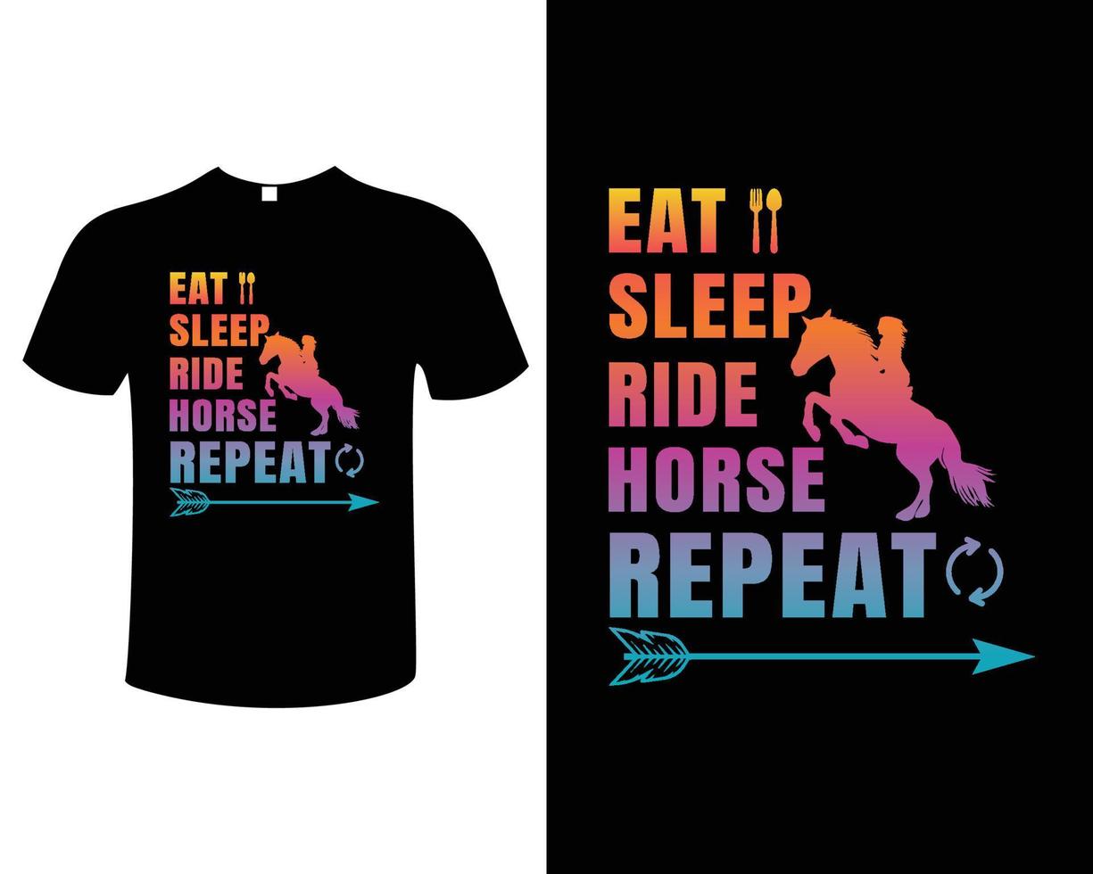 Horse T-Shirt Design Vector Template