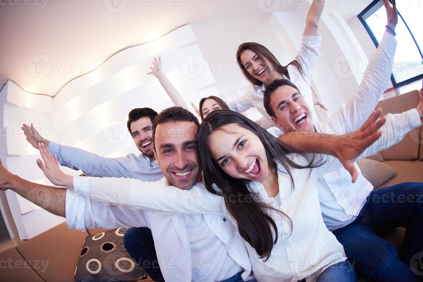 group of friends taking selfie photo
