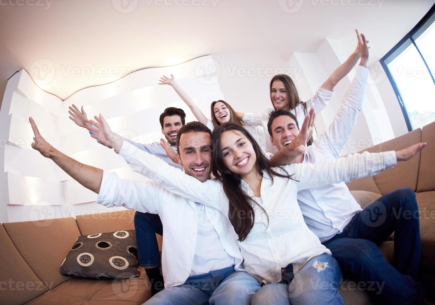 group of friends taking selfie photo