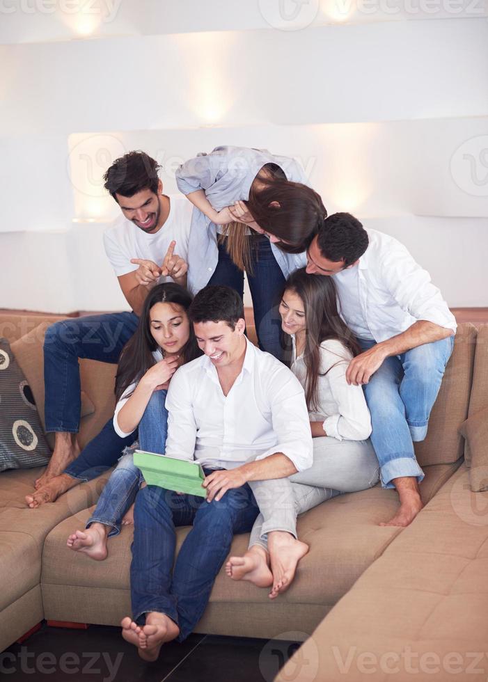 group of friends taking selfie photo