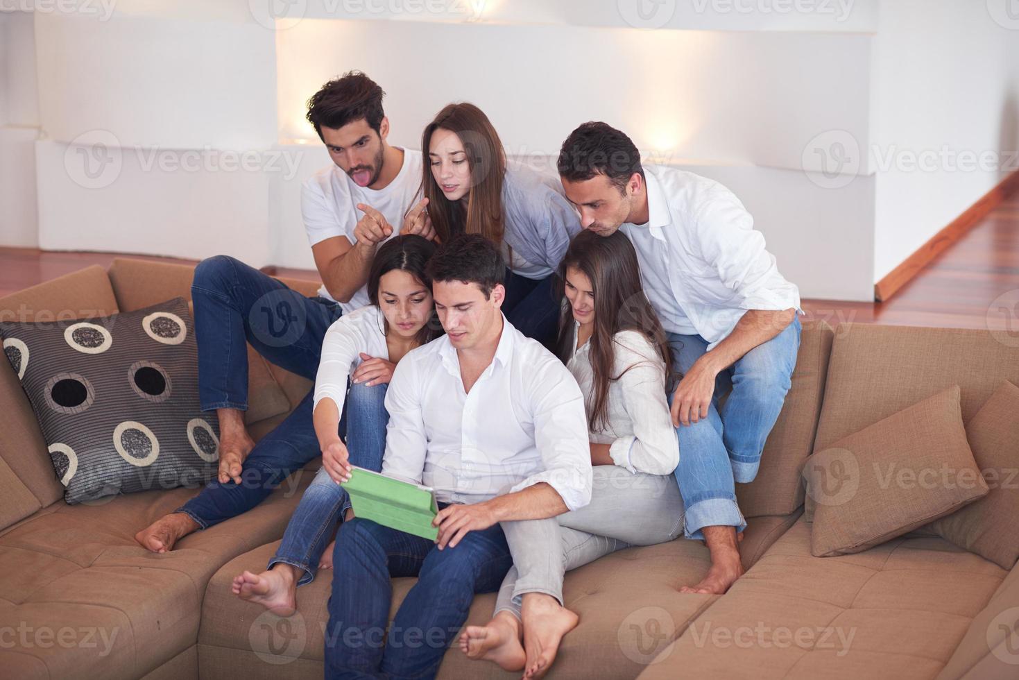 group of friends taking selfie photo