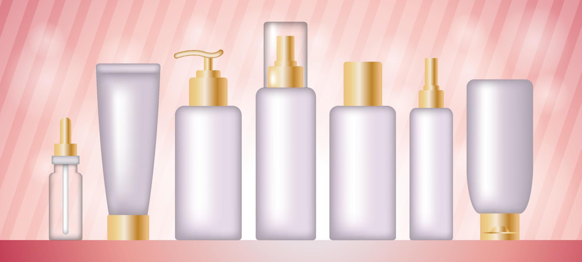 Cosmetic Mock Up Template vector