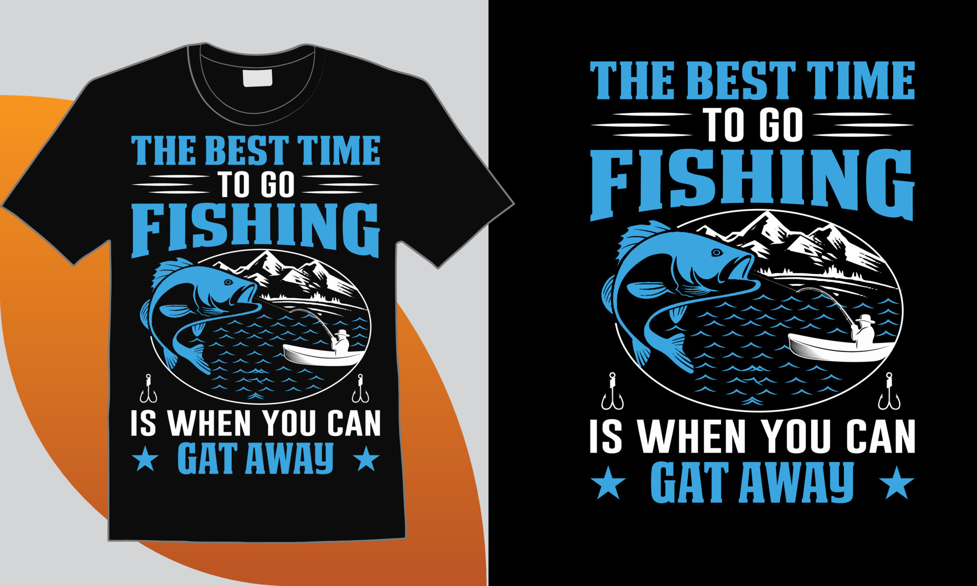 Fishing T-shirt Design Quotes, Fish Tee 10831736 Vector Art at