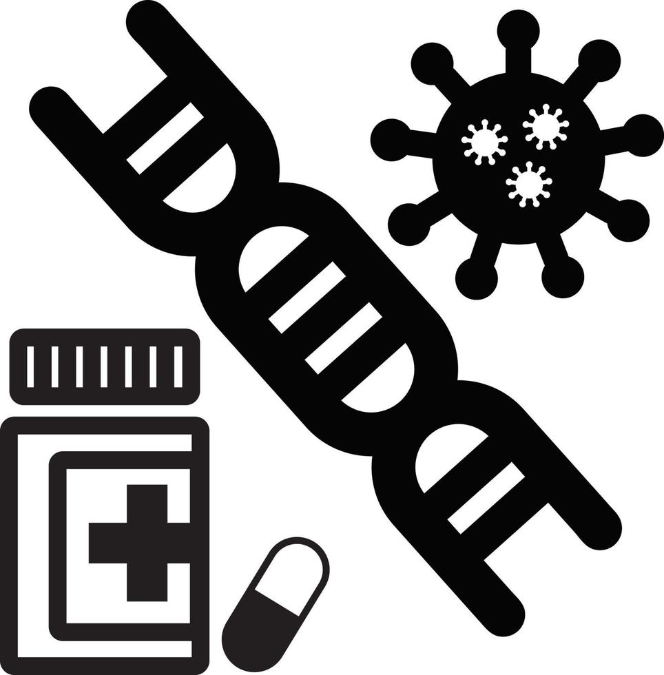 Bacterial Virus Icon vector