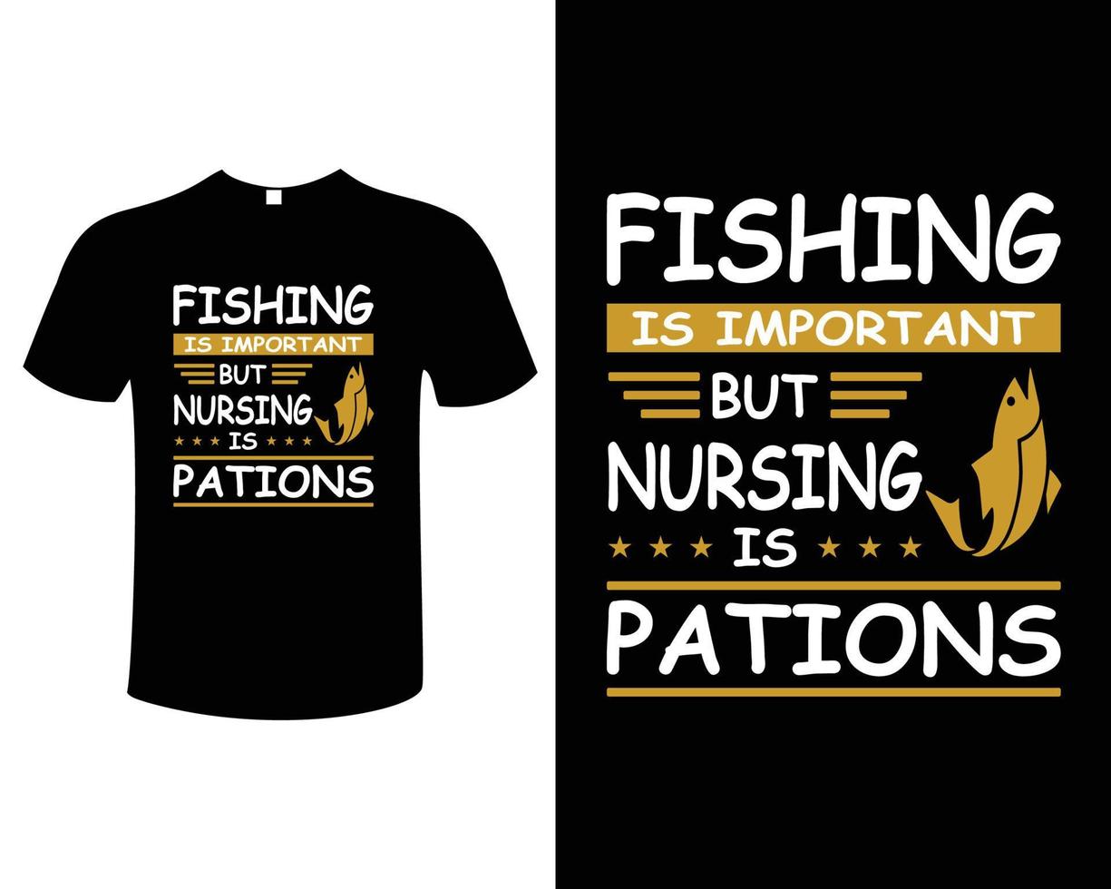 Fishing T-Shirt Design Vector Template