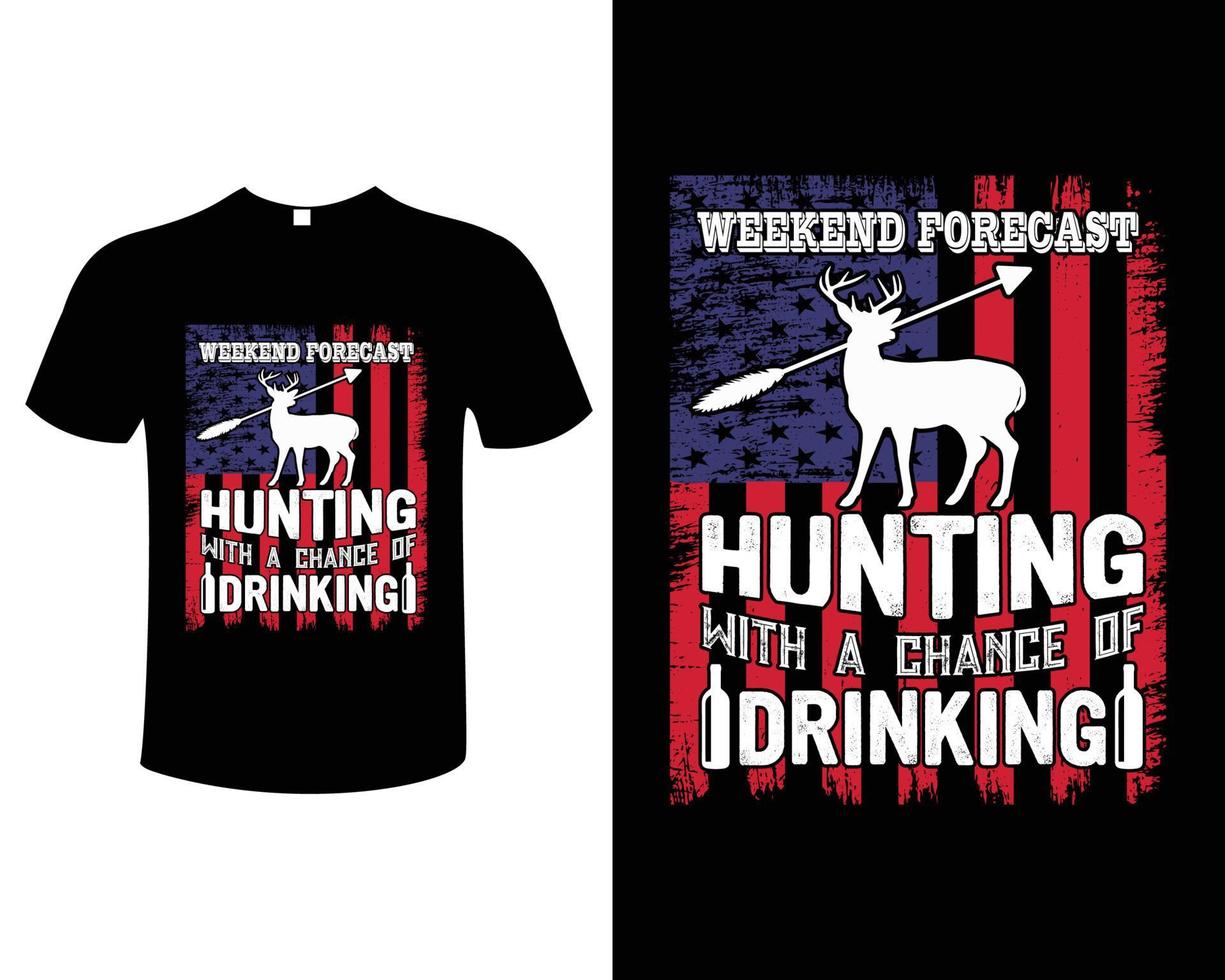 Hunting T-Shirt Design Vector Illustration Template