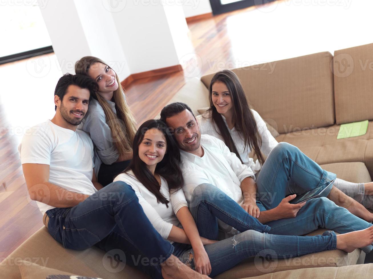 group of friends taking selfie photo