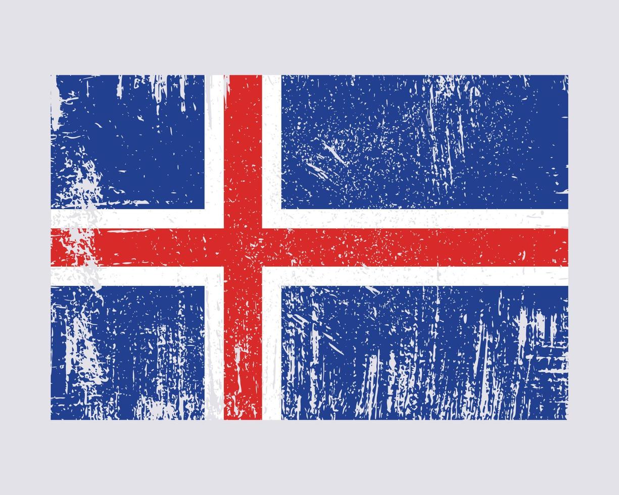 vector de bandera de islandia