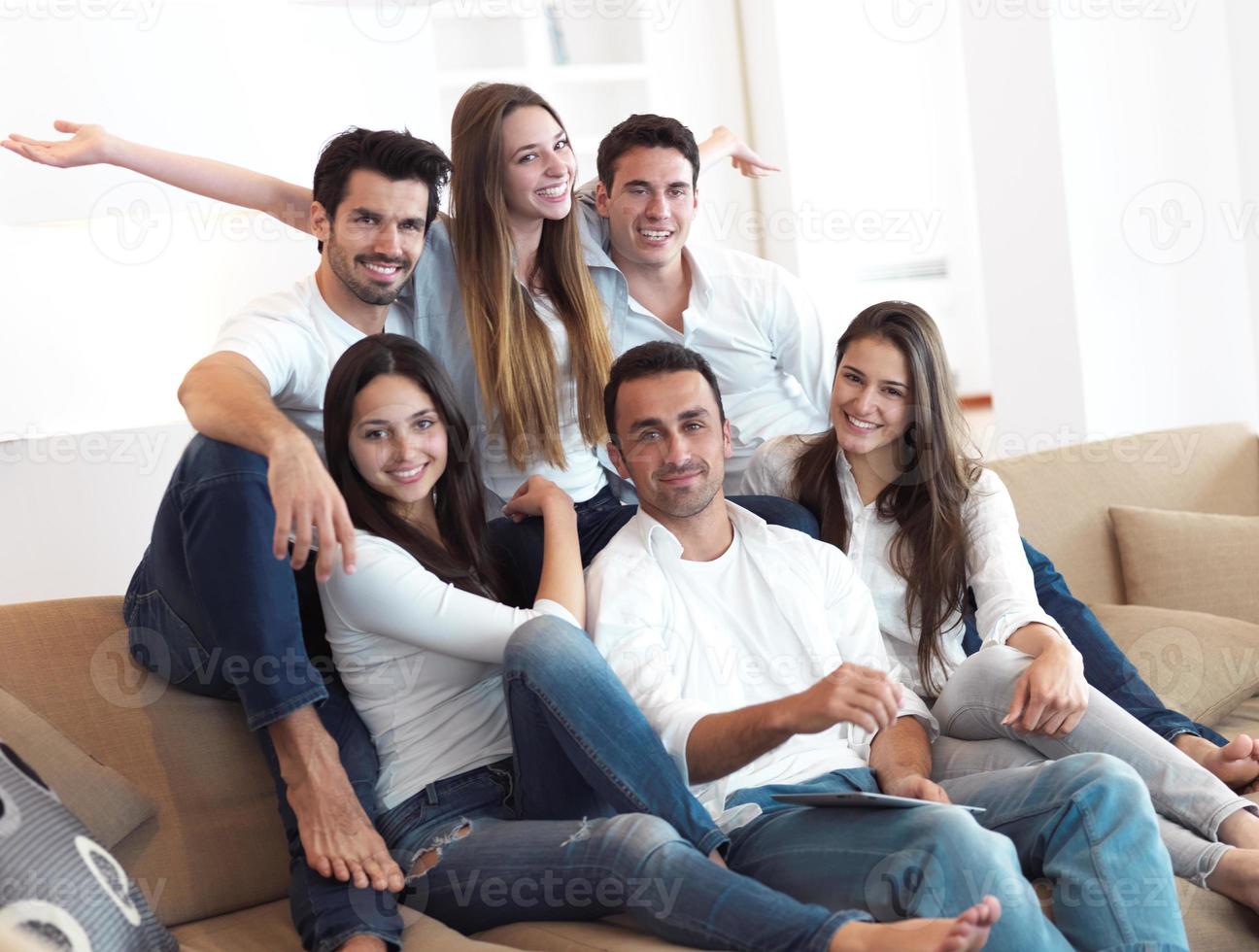 group of friends taking selfie photo