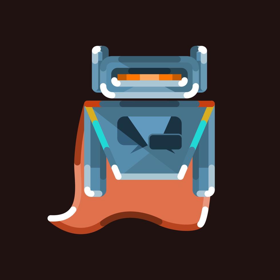 Artificial intelligence robot bubble design. Abstract style colorful illustration vector