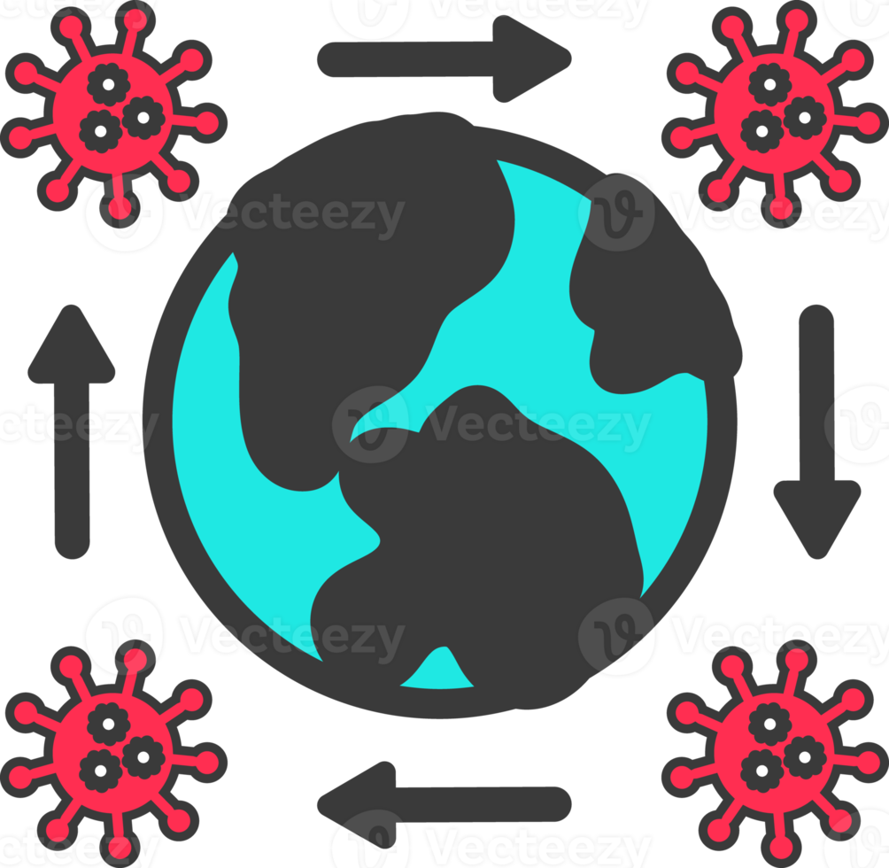 infezione virus icona, schema stile png