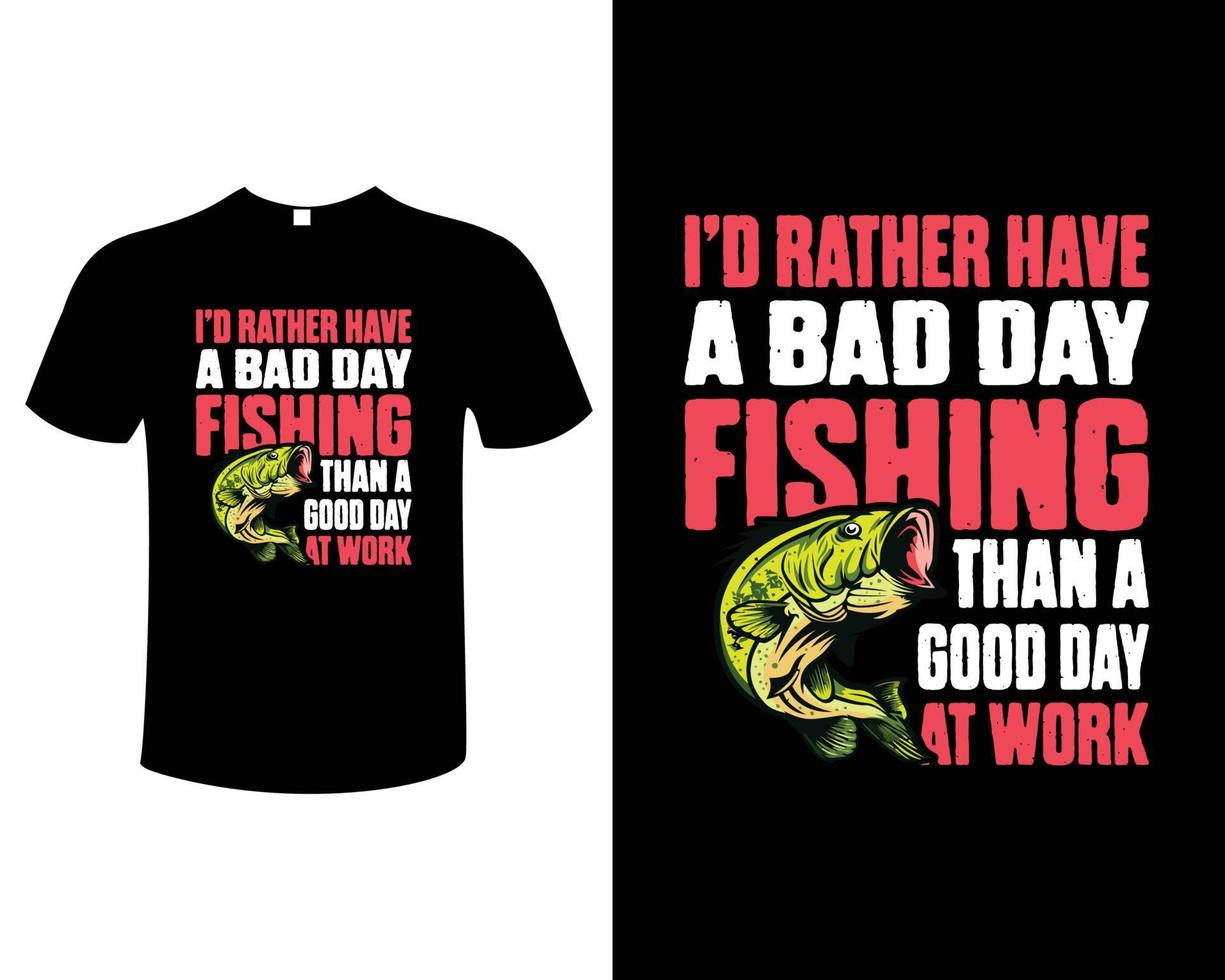 Fishing T-Shirt Design Vector Template