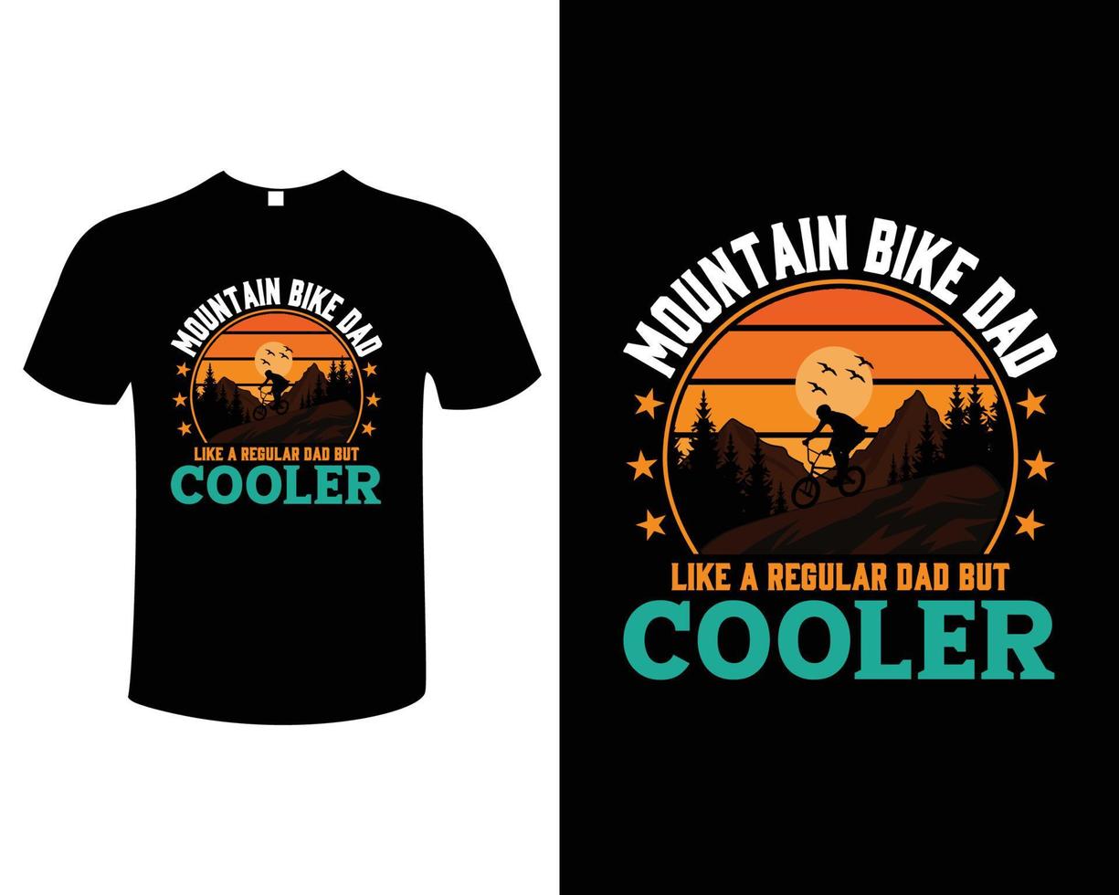 Mountain Bicycle T-Shirt Design Vector Template, Cyclist T-Shirt Design For Adventure lovers
