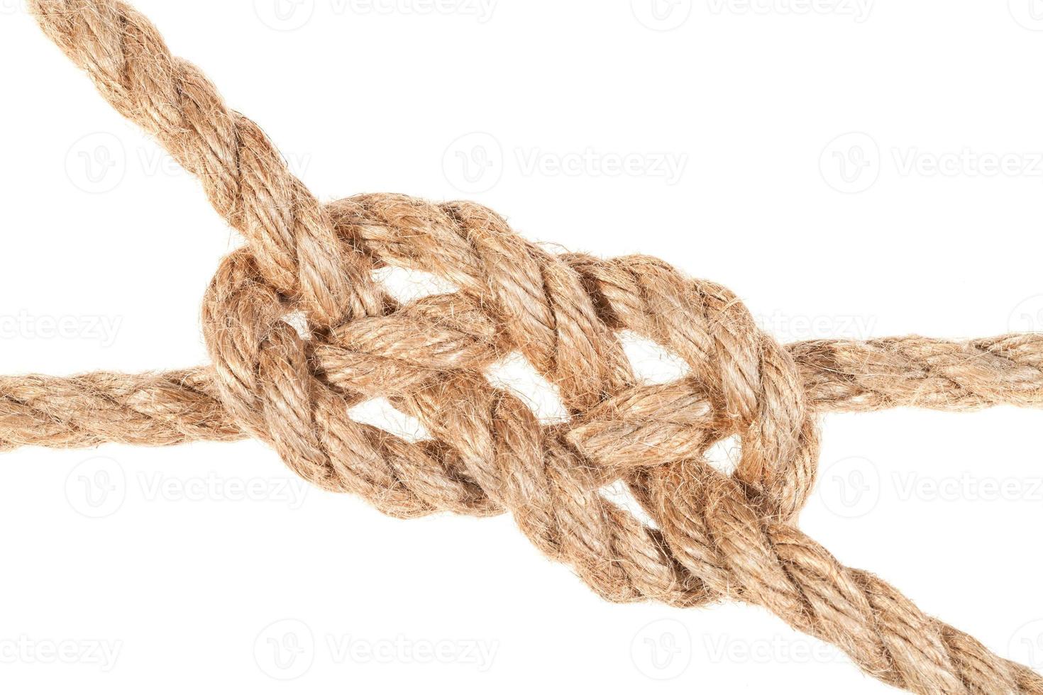 carrick bend knot joining two ropes close up photo