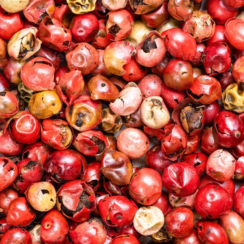 pink peppercorns Baie rose close up photo