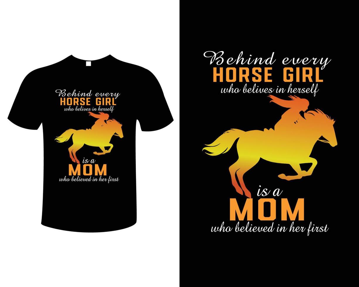 Horse T-Shirt Design Vector Template