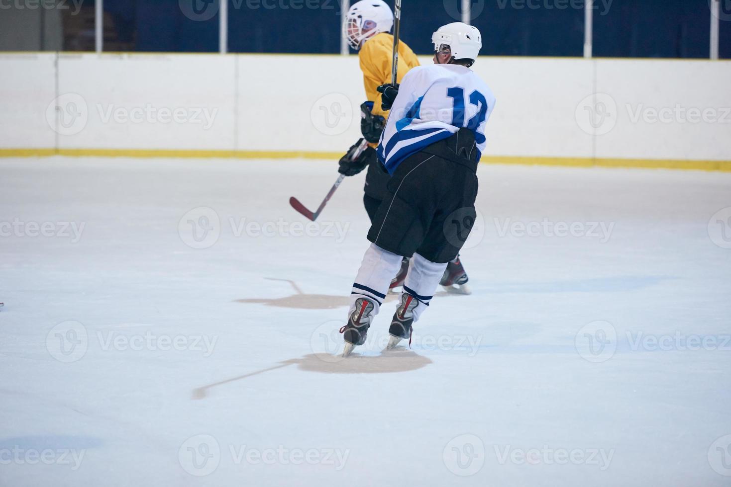 jugador de hockey sobre hielo en acción foto